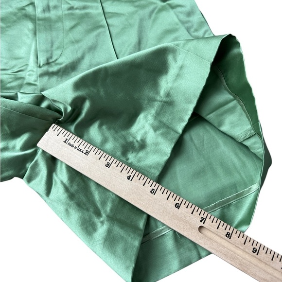 GRLFRND Alexei Satin Trouser Shorts in Sage Green - Picture 7 of 8